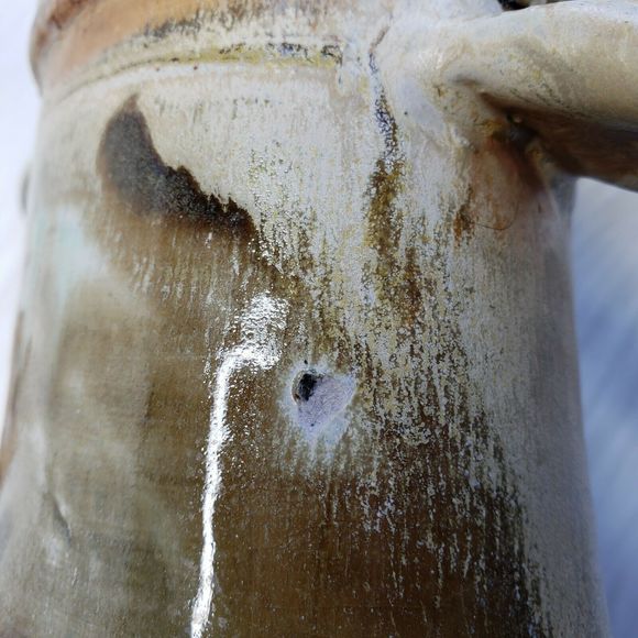 Unmarked Beautiful Pottery Pitcher W/ Spout & Lid - Picture 7 of 7